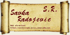 Savka Radojević vizit kartica